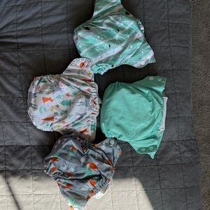 4 Thirsties all in one cloth diapers